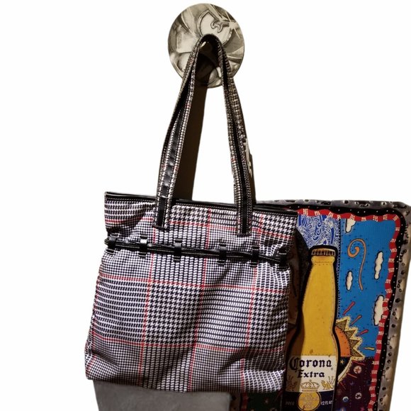 LAUREN RALPH LAUREN Houndstooth Tote (12" X 13") - Picture 5 of 6